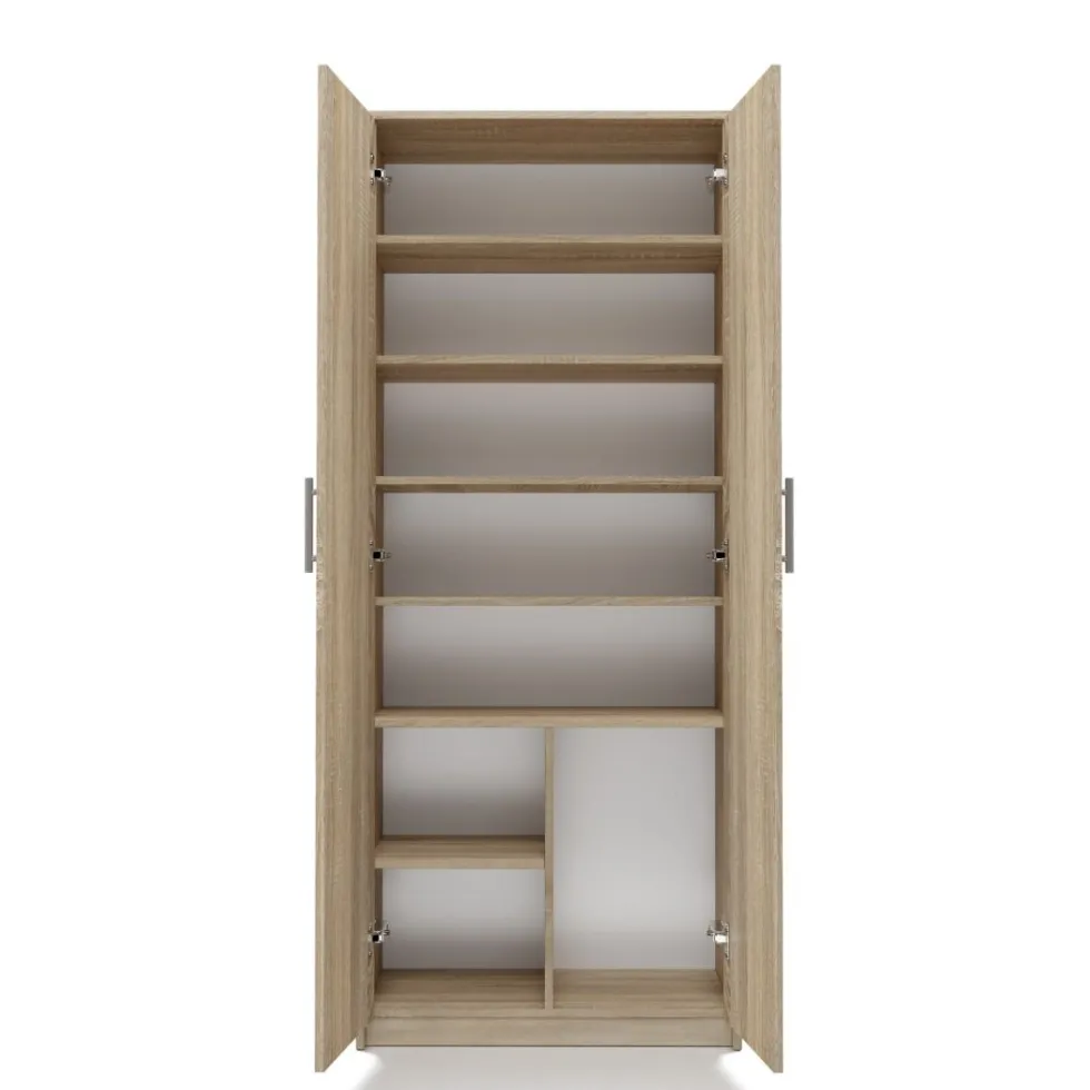 Armadio ufficio moderno 74x180x35 cm rovere chiaro AT1