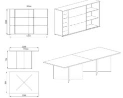 Arredo studio moderno rovere UI2