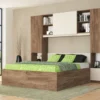 Camera da letto a ponte 254x200 cm marrone e beige CMG49