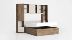 Camera da letto a ponte 254x200 cm marrone e beige CMG49
