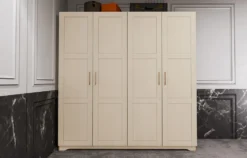 Camera da letto completa beige ed effetto legno antico CDLI38