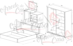 Camera da letto completa CDLU4