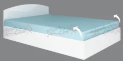 Camera da letto completa con letto a francese 140x190 design laccato bianco lucido CMG40