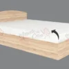 Camera da letto completa con letto a francese 140x190 design effetto legno sonoma CMG40