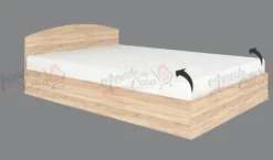 Camera da letto completa con letto a francese 140x190 design effetto legno sonoma CMG40