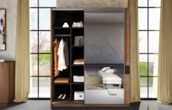 Camera da letto completa legno e antracite CDLI36