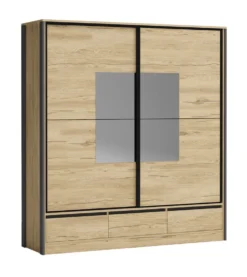 Camera da letto completa moderna rovere e antracite CMG46