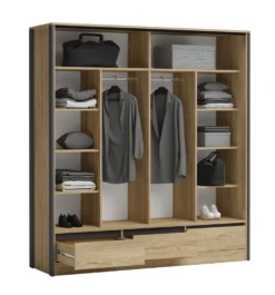 Camera da letto completa moderna rovere e antracite CMG46