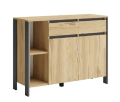 Camera da letto completa moderna rovere e antracite CMG46