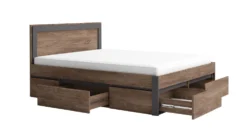 Camera da letto completa moderna marrone e antracite CMG46
