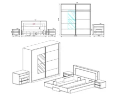 Camera da letto completa rovere e bianco CDLI17