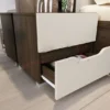 Camera da letto completa rovere scuro/grigio chiaro CDLI7035