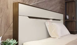 Camera da letto completa rovere scuro/grigio chiaro CDLI7035