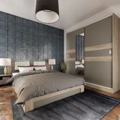Camera da letto completa rovere/grigio CDLI7024
