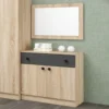 Camera da letto completa 160x200 cm in rovere e antracite CDMG1
