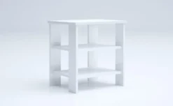 Camera da letto completa 160x200 con comò e specchio effetto laccato bianco lucido CMG44