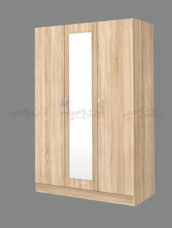 Camera da letto completa 160x200 design moderno effetto legno sonoma CMG39