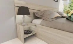 Camera da letto matrimoniale completa 160x200cm colore rovere chiaro CDLI40