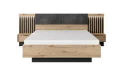 Camera da letto matrimoniale completa moderna rovere e nero CDLLK9