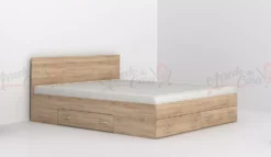 Camera da letto matrimoniale 160x200 completa effetto legno sonoma CMG43