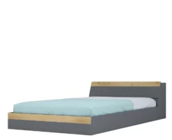 Camera da letto moderna completa 160x200 cm grafite e rovere CMG15