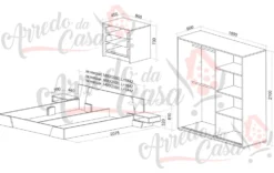 Camera da letto Nera e Rovere completa CDLU33