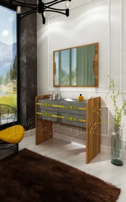 Camera da letto rovere e grigio CDLU30