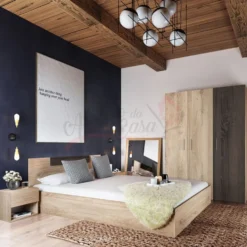 Camera da letto rovere naturale e marrone CDLI24