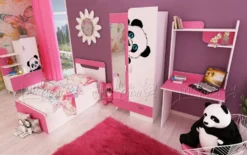 Cameretta bambina bianca e rosa CCU18