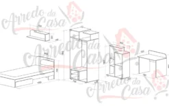 Cameretta bambino design moderno CCU1