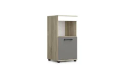 Cameretta completa con letto a castello 90x200 cm rovere, antracite e bianco CBG10