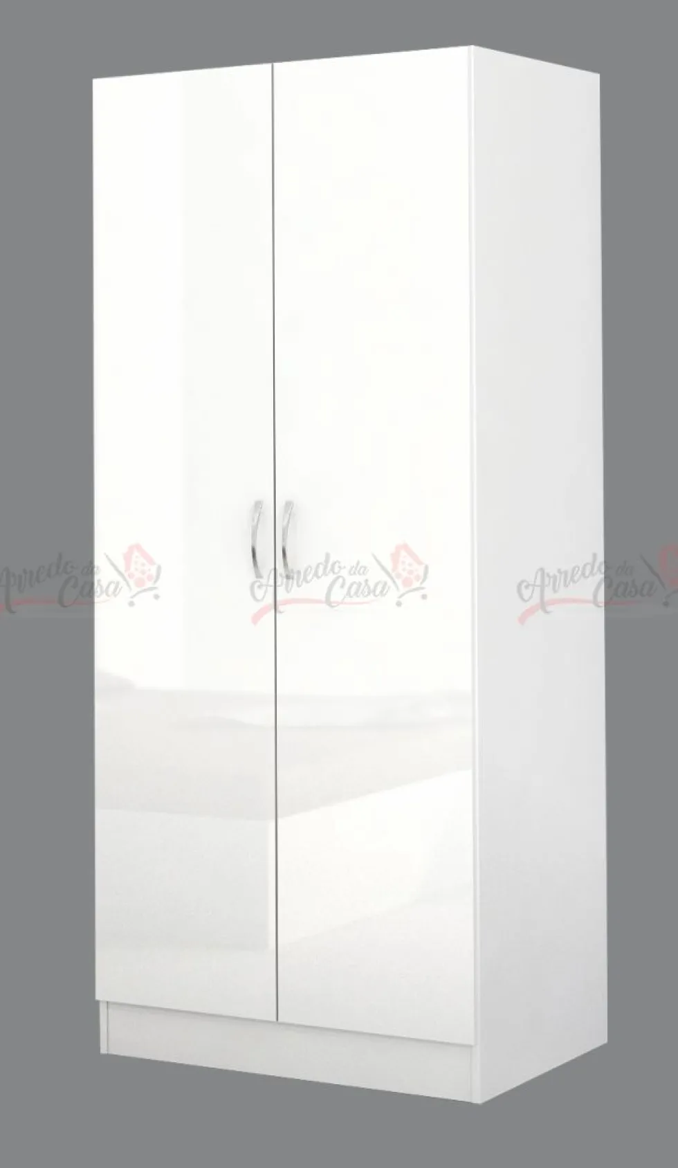 Cameretta completa 82x190 con due letti singoli ad angolo e scrivania grande bianco lucido CBG6