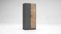Cameretta completa 82x190 con due letti singoli ad angolo e scrivania rovere e antracite CBG7