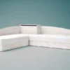 Cameretta completa 82x190 con due letti singoli ad angolo e scrivania bianco legno CBG7