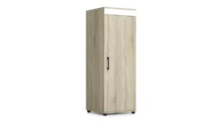 Cameretta moderna a soppalco con scrivania 96x180x232 cm in rovere, antracite e bianco CBG19