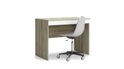 Cameretta moderna a soppalco con scrivania 96x180x232 cm in rovere, antracite e bianco CBG19