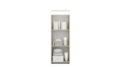 Cameretta moderna a soppalco con scrivania 96x180x232 cm in rovere, antracite e bianco CBG19