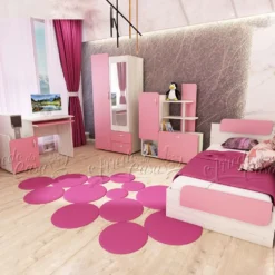 Cameretta per bambina rosa CCU11