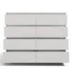 Cassettiera moderna con 8 cassetti 120x40x97 cm bianca CMMT12