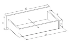 Cassettiera moderna con 6 cassetti 138x40x75 cm rovere e bianco CMMT11