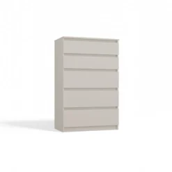 Cassettiera moderna con 5 cassetti 70x40x109 cm cashmere CMMT9