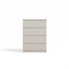 Cassettiera moderna con 4 cassetti 70x40x97cm beige cashmere CMMT8