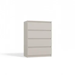 Cassettiera moderna con 4 cassetti 70x40x97cm beige cashmere CMMT8