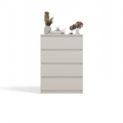 Cassettiera moderna con 4 cassetti 70x40x97cm beige cashmere CMMT8