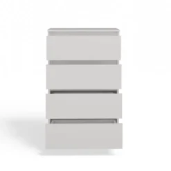 Cassettiera moderna con 4 cassetti 70x40x97cm bianca CMMT8