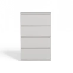 Cassettiera moderna con 4 cassetti 70x40x97cm bianca CMMT8