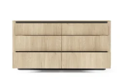 Cassettiera moderna con 6 cassetti in rovere e nero CLK12
