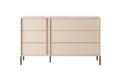 Cassettiera moderna con luce LED 137x81cm beige CLK10