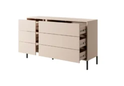 Cassettiera moderna con luce LED 137x81cm beige CLK10