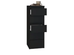 Cassettiera per camera da letto con 5 cassetti 40x45x111 cm nera CMMT14
